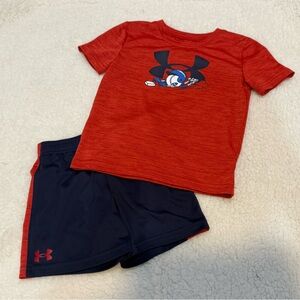 Under Armour Red and Navy Kids Graphic Set